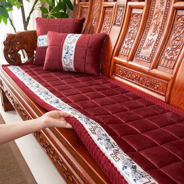 新中式红木沙发垫冬季毛绒椅垫实木椅子座垫防滑实木沙发垫可定制,居家布艺,沙发垫,淘宝优惠券,粉丝福利购,淘宝优惠卷