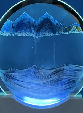 美丽的沙画艺术装饰与灯的家流沙减压客厅酒柜Q电视柜装饰沙漏台