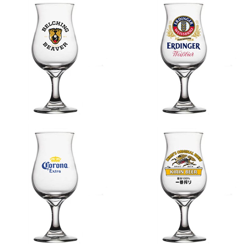 利比郁金香杯精酿高脚啤酒杯欧式家用饮H料杯鸡尾酒杯长饮杯logo