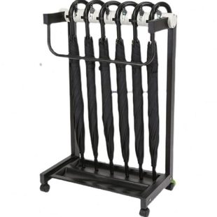 雨伞架带锁商用收纳置物展示架酒店大堂售楼部便民定制铁艺伞架子