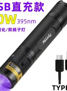 10W超亮紫光灯395nm紫光灯紫外线手电筒UV无影胶固化灯SV005