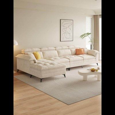 法式奶油风超软科技布艺沙发客厅小户型轻奢现代简约直排贵妃网红,住宅家具,布艺沙发,淘宝优惠券,粉丝福利购,淘宝优惠卷