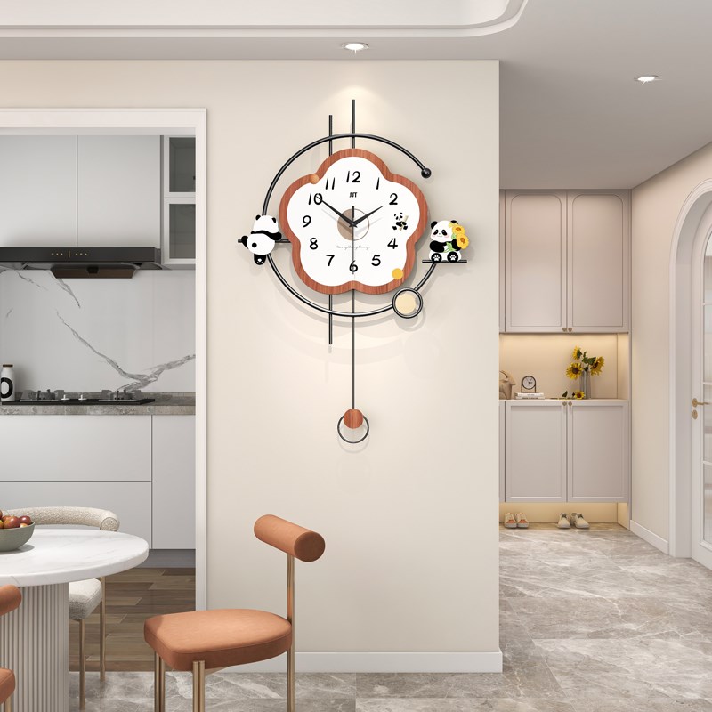 2025新款奶油风钟表挂钟客厅现代简约大气挂表高U级感创意网红时