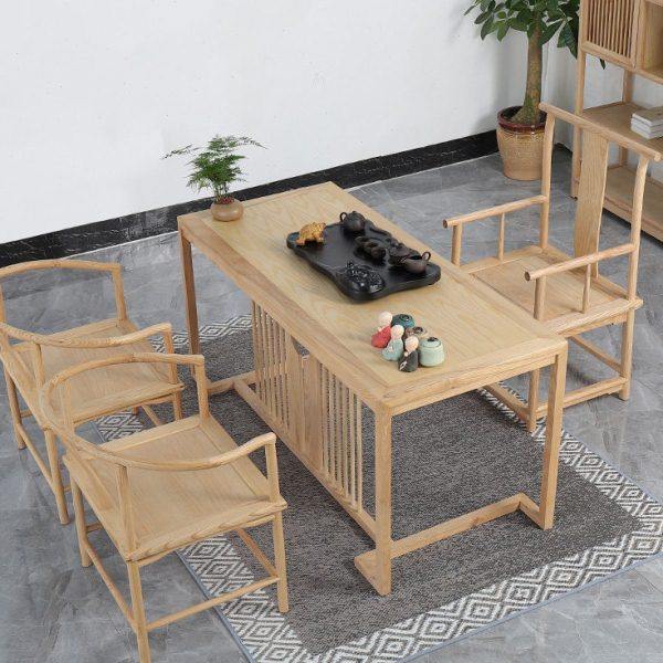 白蜡木书法写字桌 新中式功夫茶台简约泡茶桌 茶室桌椅组合定制,住宅家具,书桌,淘宝优惠券,粉丝福利购,淘宝优惠卷