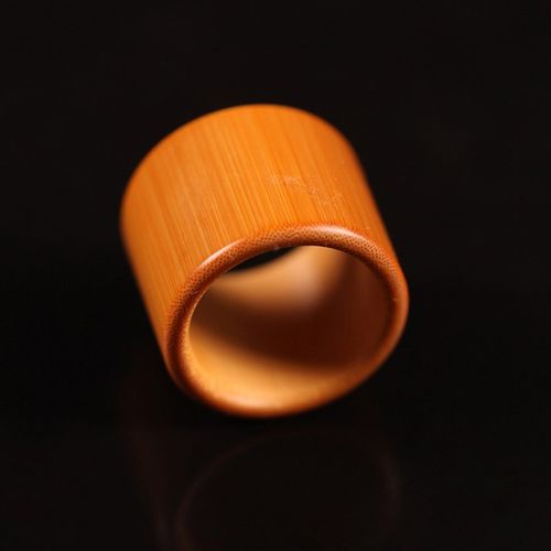 竹雕玉竹实心竹文玩素扳指纯手A工打磨戒指男女款把件指环挂件吊