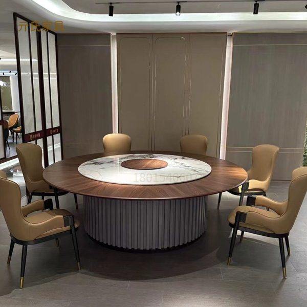 酒店电动餐桌大圆桌饭店餐厅包厢岩板大理石转盘15人20人圆桌定制,商业/办公家具,酒店桌椅,淘宝优惠券,粉丝福利购,淘宝优惠卷