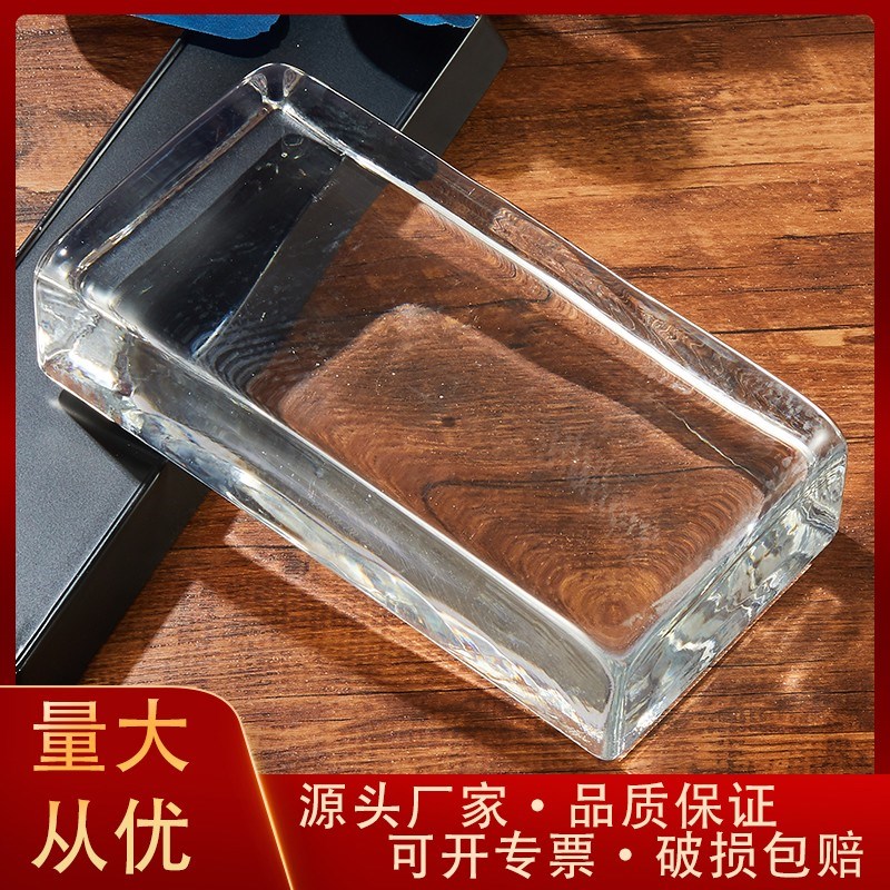 玻璃砖水晶砖方形透明玻璃卫生间隔断H墙背景墙吧台超白彩色玻璃