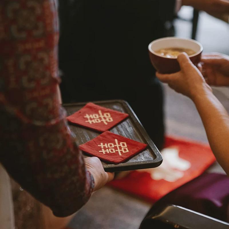 喜字杯垫布艺结婚敬茶杯托v婚房装饰用品喜庆拍摄道具茶托防滑防