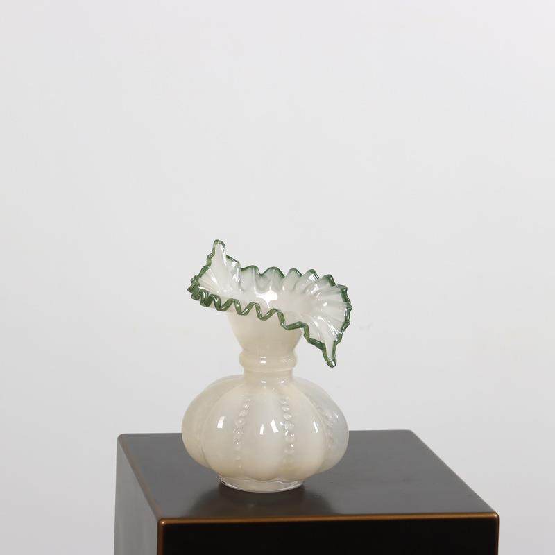 中古柔美亮瓷粉色南瓜形芬顿手工玻璃花瓶水养插花器家居装饰摆件,乐器/吉他/钢琴/配件,其它乐器配件,淘宝优惠券,粉丝福利购,淘宝优惠卷