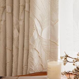 许村高精密提花窗帘面料被套抱枕布料整批浮雕金丝叶子源头厂家