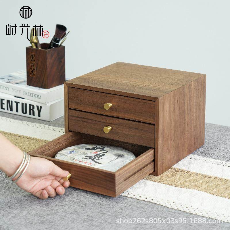 时光林 | 黑胡桃实木桌面茶几茶具收纳抽屉盒普洱茶茶饼多功能存,乐器/吉他/钢琴/配件,其它乐器配件,淘宝优惠券,粉丝福利购,淘宝优惠卷