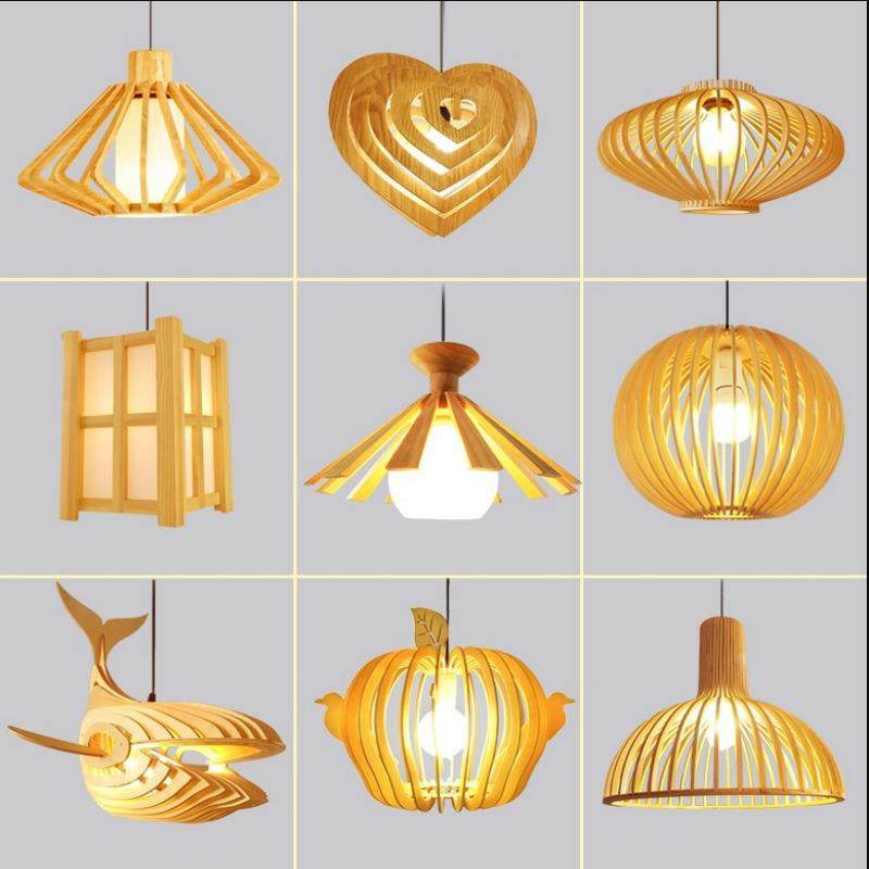 日式木艺吊灯禅意茶室灯具新中式餐厅灯床头灯卧室客厅鸟笼民宿灯,家装灯饰光源,智能吊灯,淘宝优惠券,粉丝福利购,淘宝优惠卷