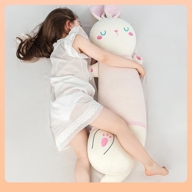 ◖A类兔子长条睡觉抱枕女生床上靠枕孕妇夹腿儿童母婴枕头