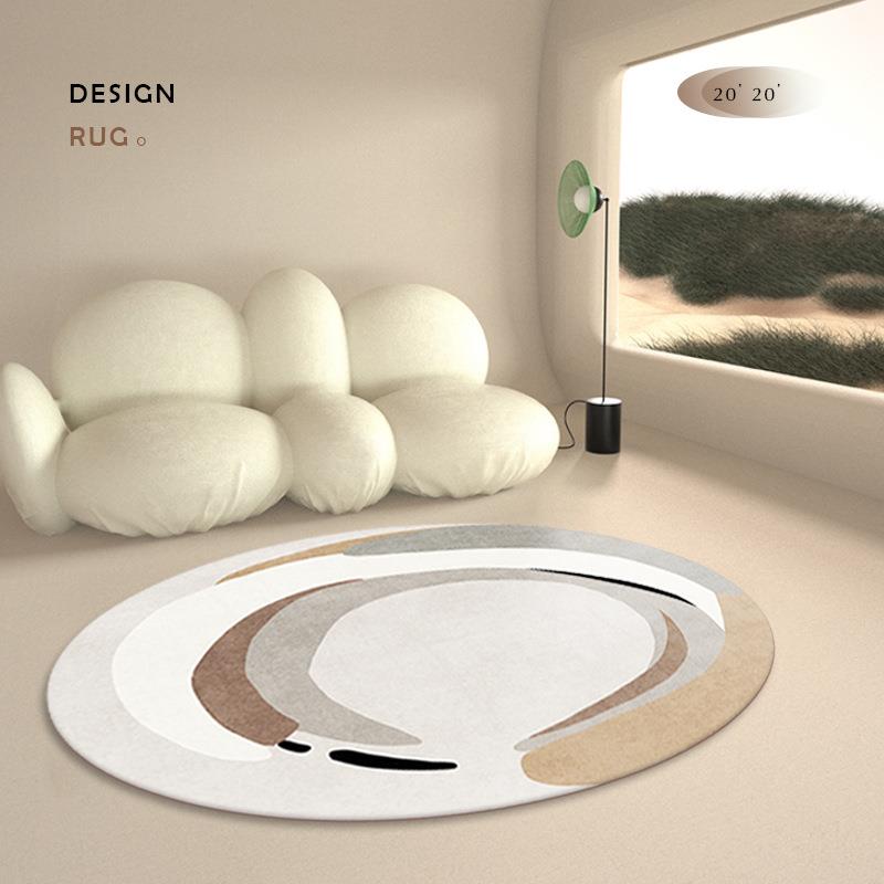 圆形椅子地毯野奢游牧客厅地毯卧室北欧茶几垫现代ins风卧室地垫