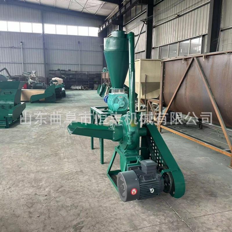 泡水糯米大米磨粉机 养殖户玉米自吸饲料机稻壳粉碎机80-120目细