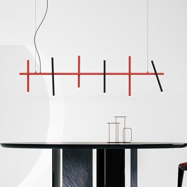 创意餐厅吧台可移位长条吊灯客厅意式极简商铺展厅茶室个性吊线灯