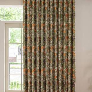 1pc新款 饰穿杆窗帘 黑金向阳花遮光布家用遮光隔热加厚客厅卧室装