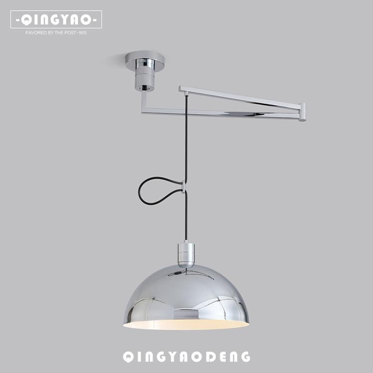 可伸缩餐厅灯北欧创意简约现代个性包豪斯吊灯书桌设计师书房灯具