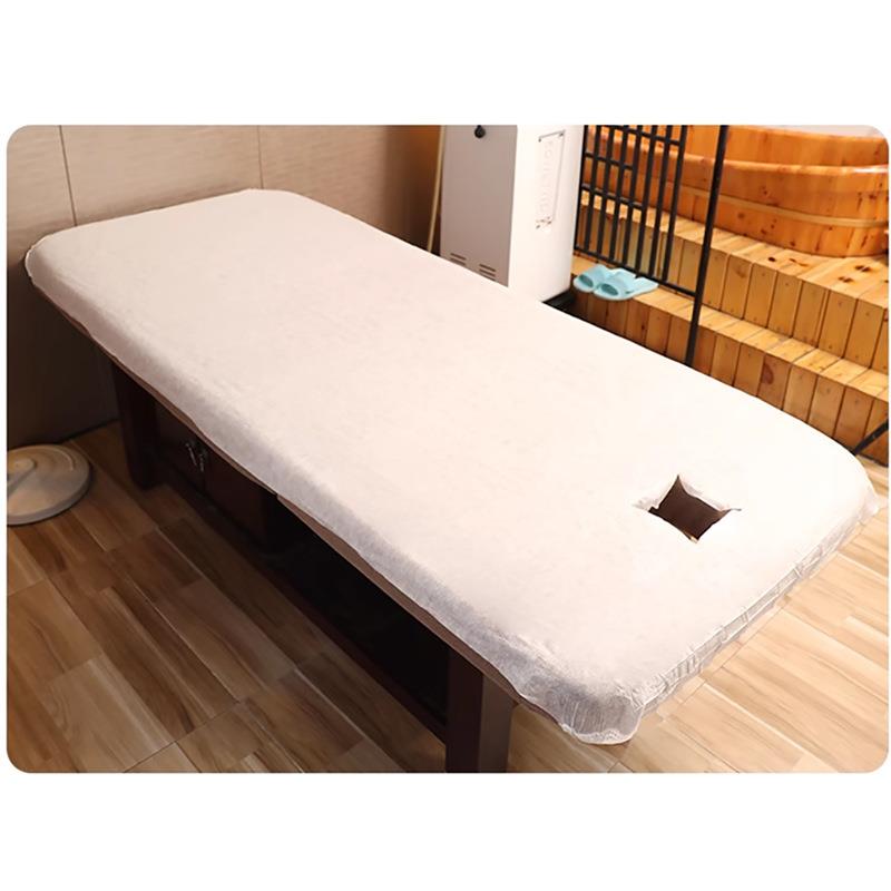 一次性床单美容院按摩床有带洞无纺布透气防油隔脏加厚床罩床笠