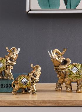 泰国树脂工艺品大象新品家居用品三只象 创意ins装饰品大象摆件