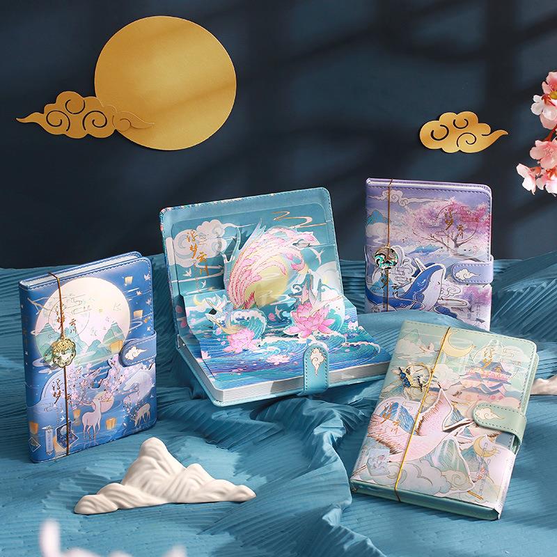 创意记事本学生日记本古风手帐本学习文具毕业用品复古手账本