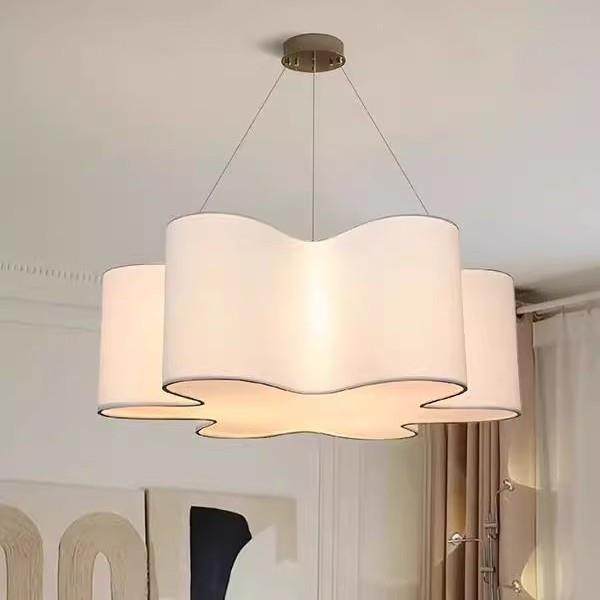 客厅吊灯餐厅北欧简约卧室灯具设计师创意个性艺术法式奶油风布艺