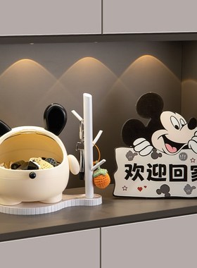 创意可爱入户玄关钥匙收t纳摆件客厅电视柜桌面布置装饰品家居好