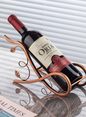 轻奢红酒架摆件葡萄酒架酒柜摆设家居装饰酒架创意现X代酒瓶架欧