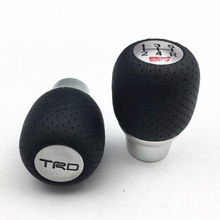 汽车TRD改装排档头5档手动自动档把头个性真皮排挡杆金属波棍球头