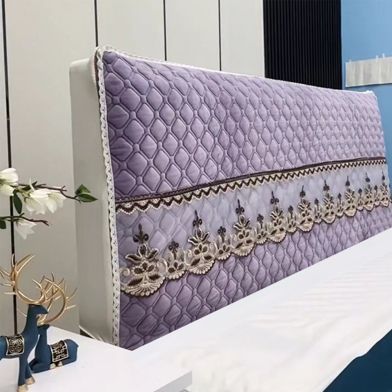 床头罩2024新款可拆洗高级弹力保护防尘软包木头W床头套简约大气