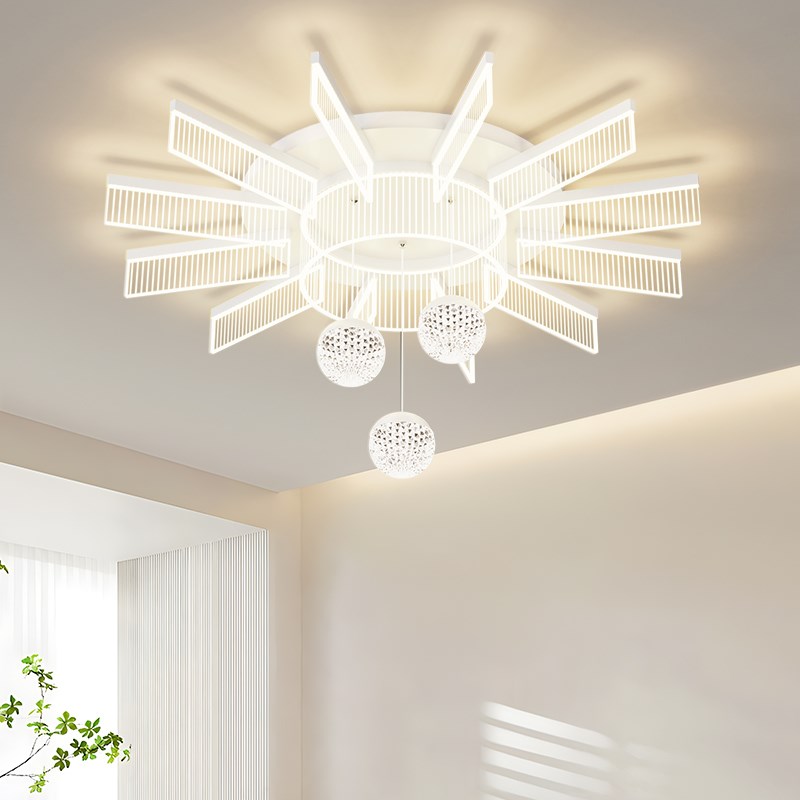 客厅吸顶灯北欧轻奢网红个性花型吊球高亮导光板R现代简约灯具套