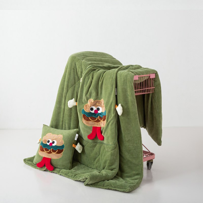 卡通可爱两用抱枕被m靠垫枕头被午休空调被汽车沙发午睡学生纯色