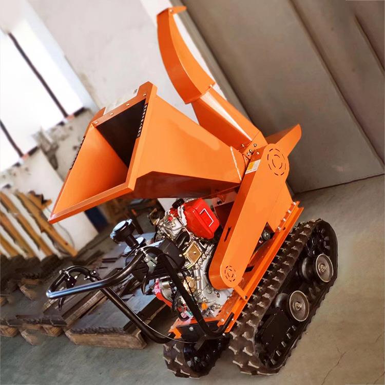 小型果枝枝条切碎机设备树枝秸秆粉碎机卧式树枝粉碎机机器