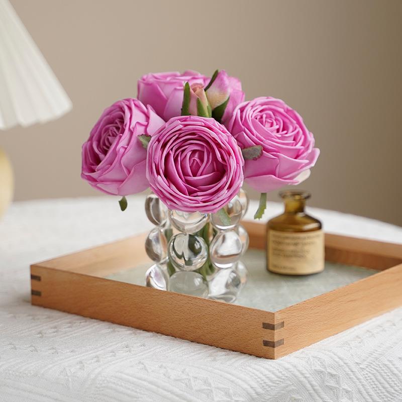 仿真手感保湿玫瑰婚庆手捧花束 婚礼摄影道具花艺家居装饰仿真花