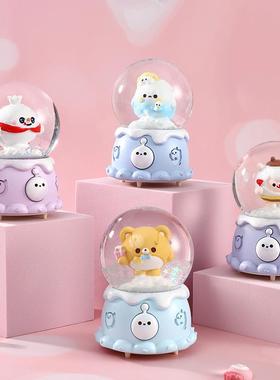100款发光水晶球创意新款可爱卡通公仔装饰摆件儿童水球礼品