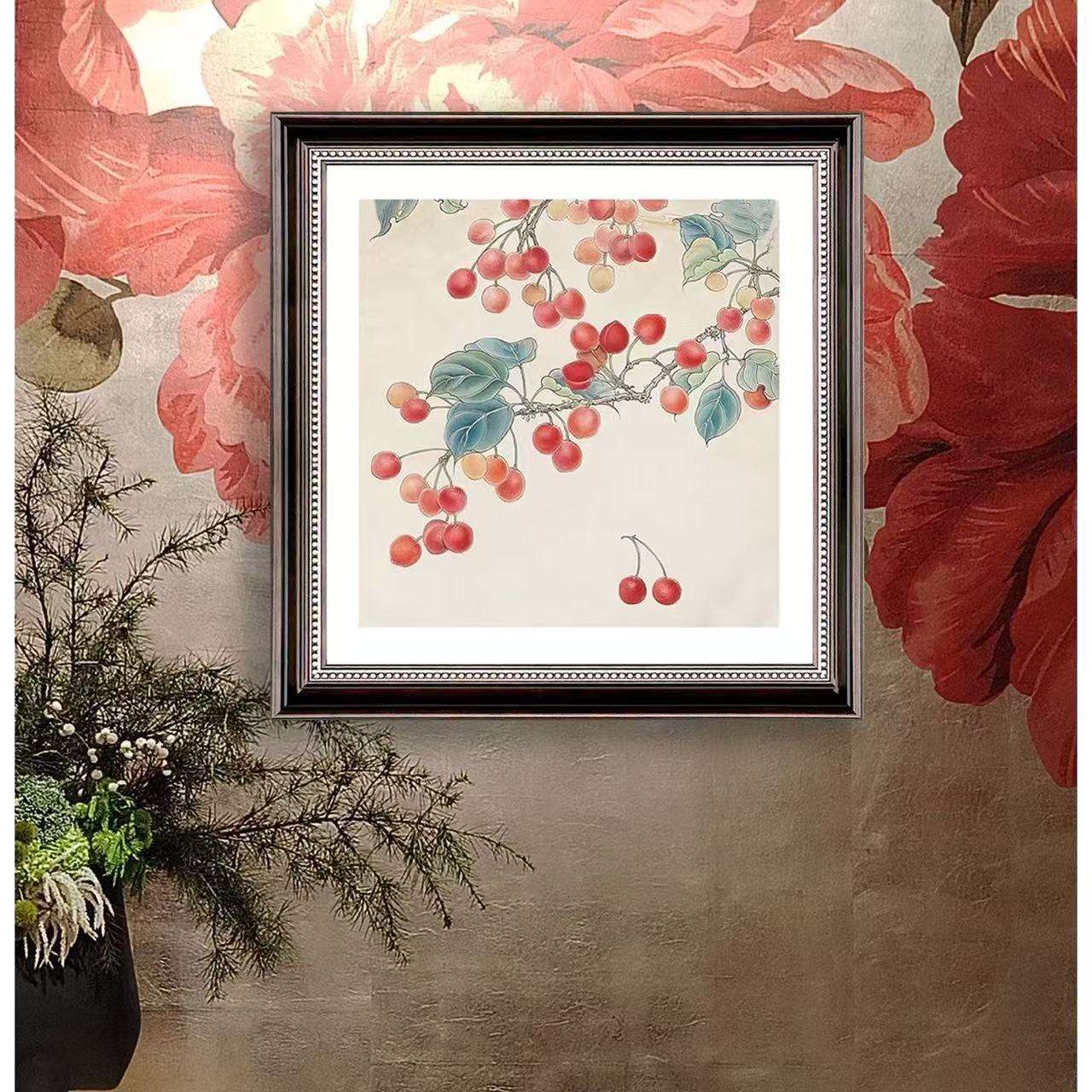 装饰挂画客厅餐厅卧室床头发财树纯棉油画布美式法式欧式现代图片