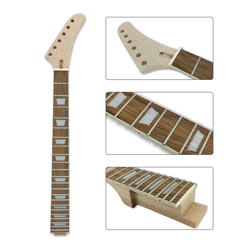 桃花芯木料电吉他琴颈玫瑰木指板单摇22品628电吉他半成品配件
