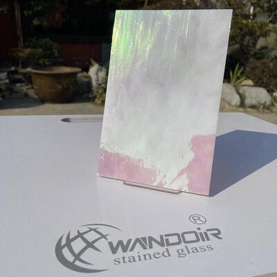 【厂家直销】彩色玻璃 粉红色幻彩波纹玻璃 教堂玻璃【OPAL 17】