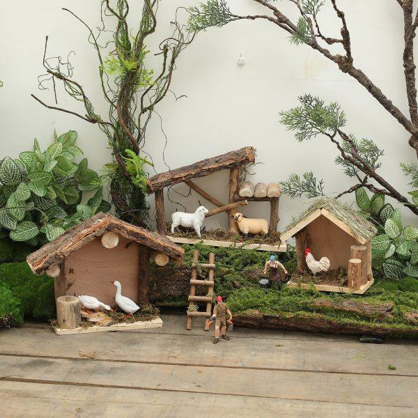 微景观植物角摆件幼儿园户外造景创意实木茅草屋房子庭院布景道具,家居饰品,户外/庭院摆件,淘宝优惠券,粉丝福利购,淘宝优惠卷