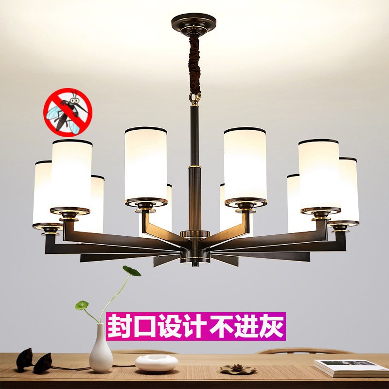 新中式全铜吊灯2021新款客厅灯具现代简约卧室餐厅禅Y意大气中国