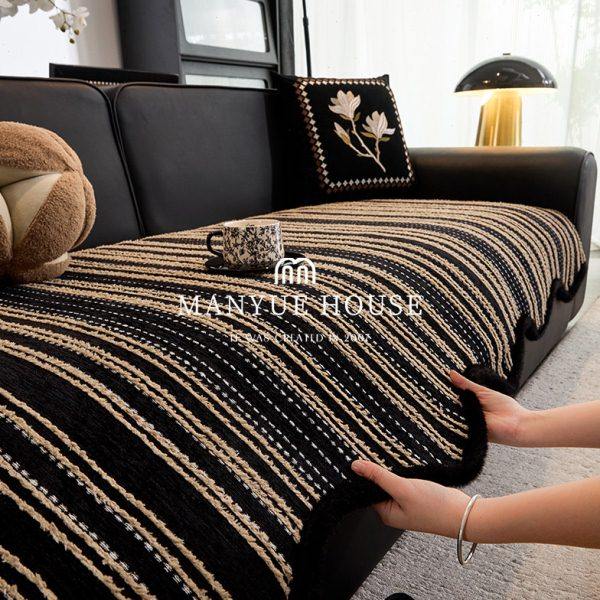 蔓越家 中古风异形沙发垫高级感客厅沙发套罩布巾四季通用,居家布艺,沙发垫,淘宝优惠券,粉丝福利购,淘宝优惠卷