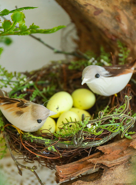 鸟巢户外摆件花园角落布置庭院环C创别墅森系园区景观园林造景装