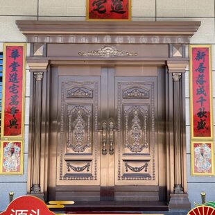 2024年春联专用框对联框大门神裱框挂墙实木非铝合金农村别墅定制