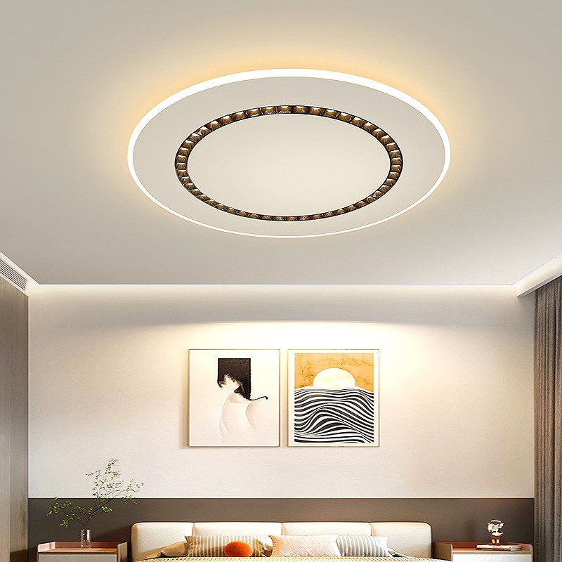 现代简约客厅吸j顶灯圆形极简主灯大气超薄卧室过道玄光创意无主