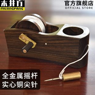 j8老式墨斗棉线线弹线器手摇式木匠画线工具木工g3