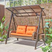 户外秋千摇椅庭院吊椅室外网红别墅阳台家用铸铝太阳能荡秋千吊床