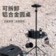 户外露营餐桌铝合金调节升降折叠咖啡桌可伸缩便携超轻量化小圆桌