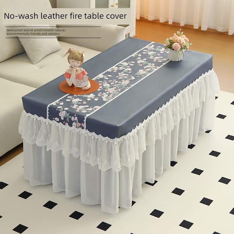 新型矩形防火台布家用防水B防油咖啡台布防尘防护台布