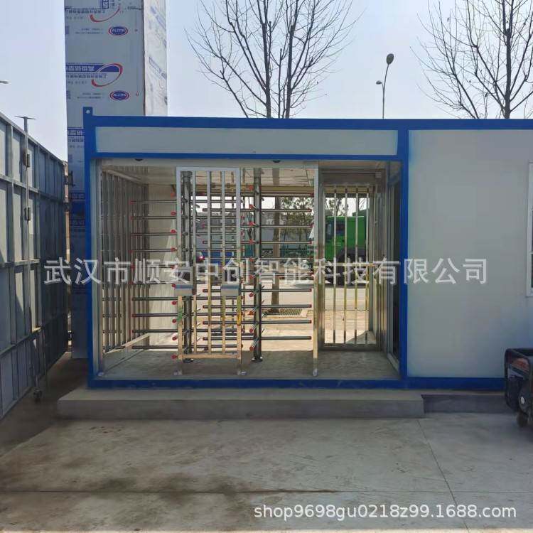 武汉市工地工人管理平台实名制通道全高闸测温人脸识别人行通道闸