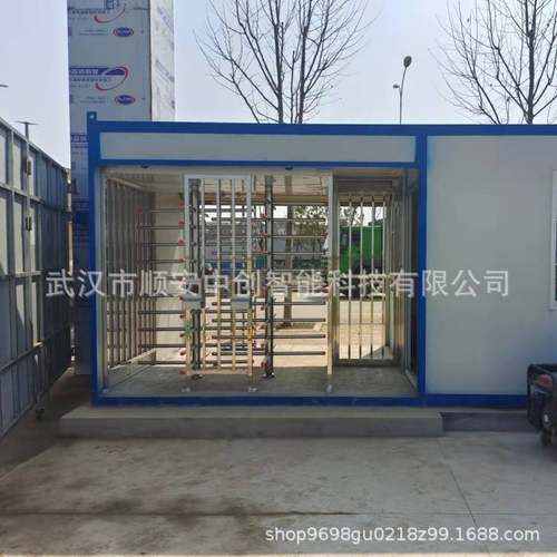 武汉市工地工人管理平台实名制通道全高闸测温人脸识别人行通道闸